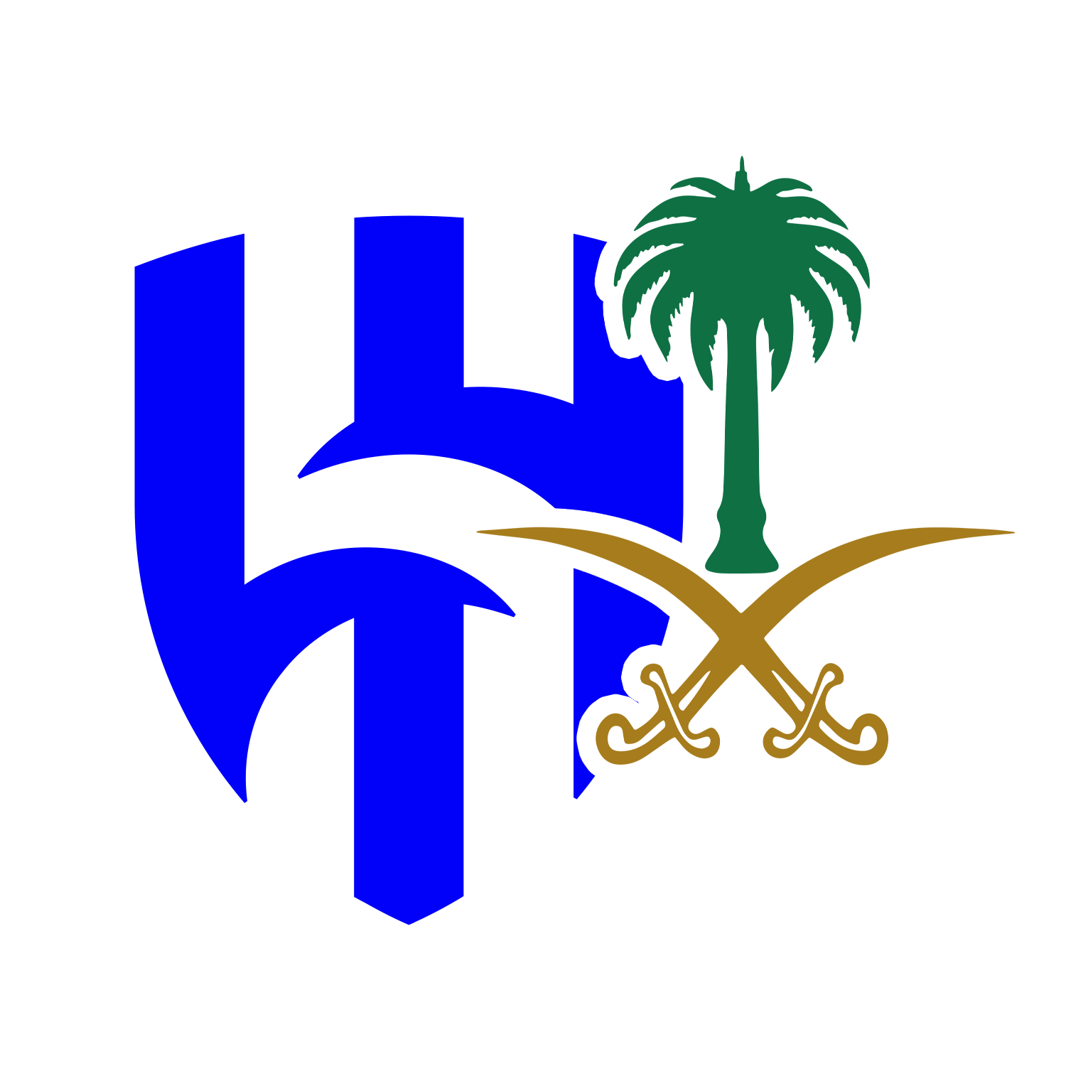 ستيكر شعار الهلال مع الشعار السعودي بالألوان