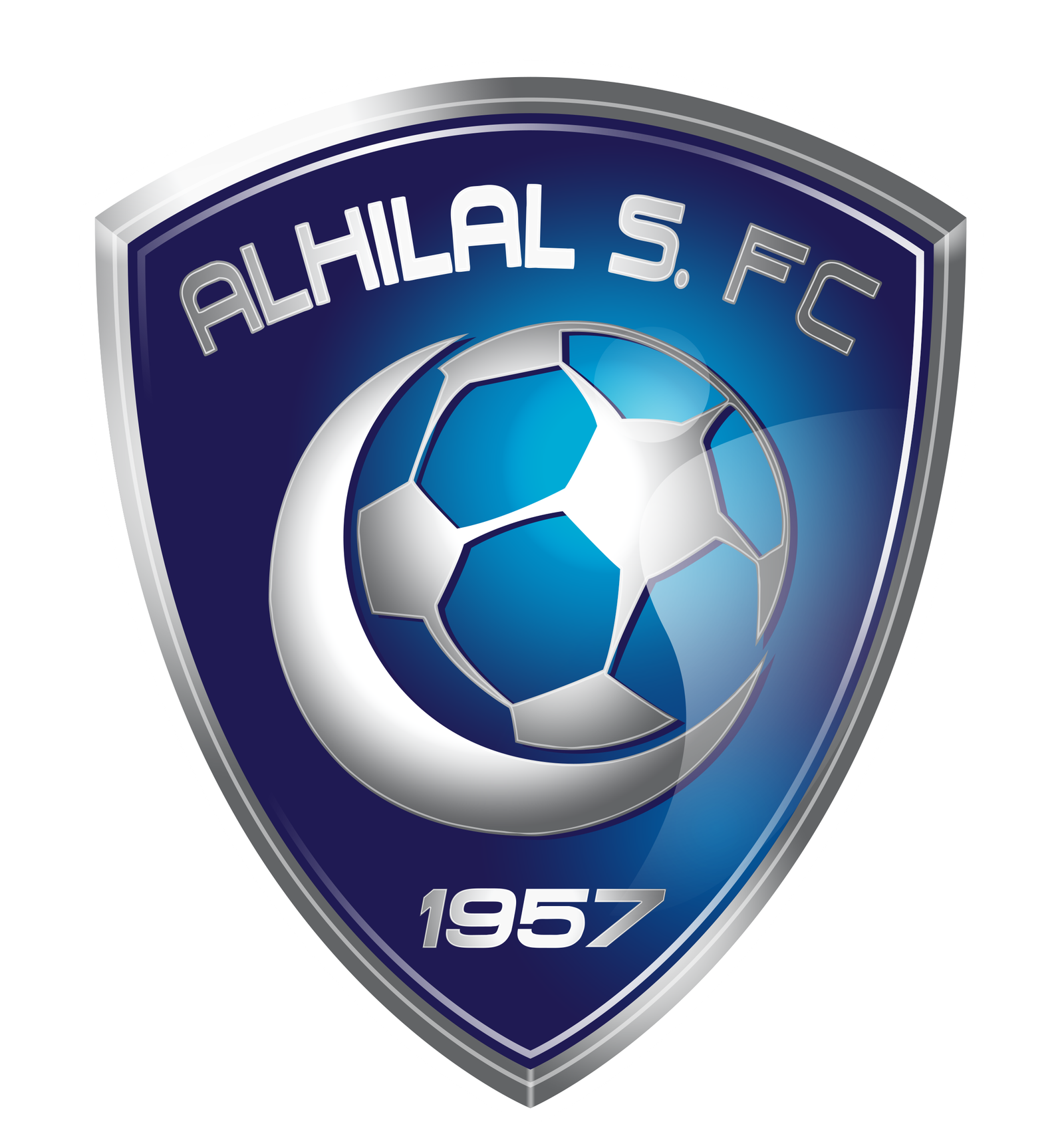 ستيكر شعار الهلال الأزرق والفضي 1957